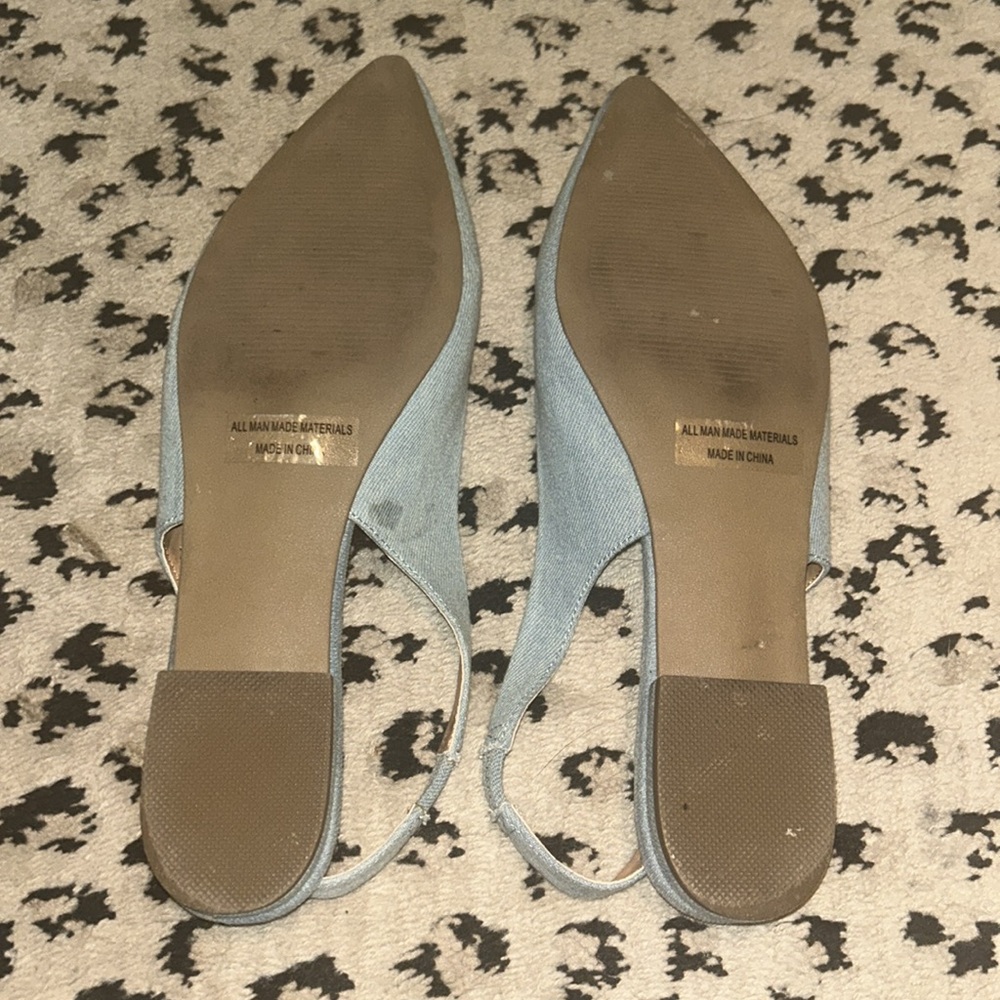 DV by Dolce Vita Women's Light Blue Slingback Flats - Picture 3 of 4